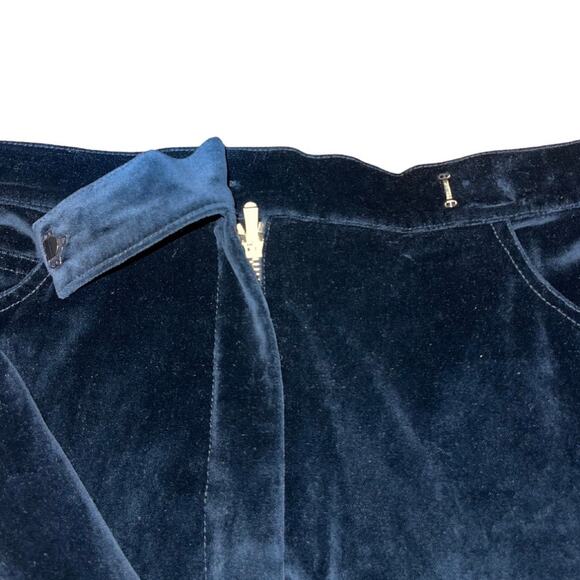 St. John Collections Velvet Pants Size 14 Trousers Straight Leg Cotton Elegant - Picture 4 of 4